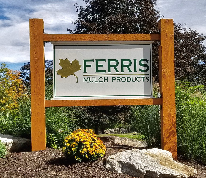 Ferris Mulch Products Sign